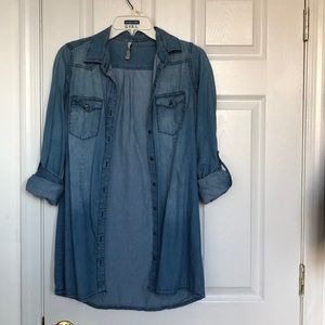 Stradivarius Long Jean Button Down